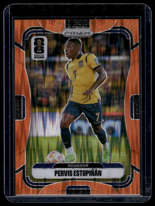 2026 Panini Prizm FIFA World Cup #212 Pervis Estupiñán Orange Wave Prizm #/315