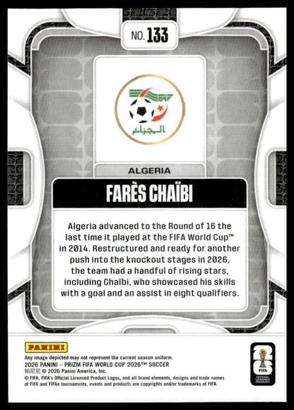 2026 Panini Prizm FIFA World Cup #133 Fares Chaibi Silver Prizm