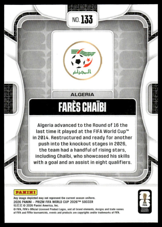 2026 Panini Prizm FIFA World Cup #133 Fares Chaibi Silver Prizm