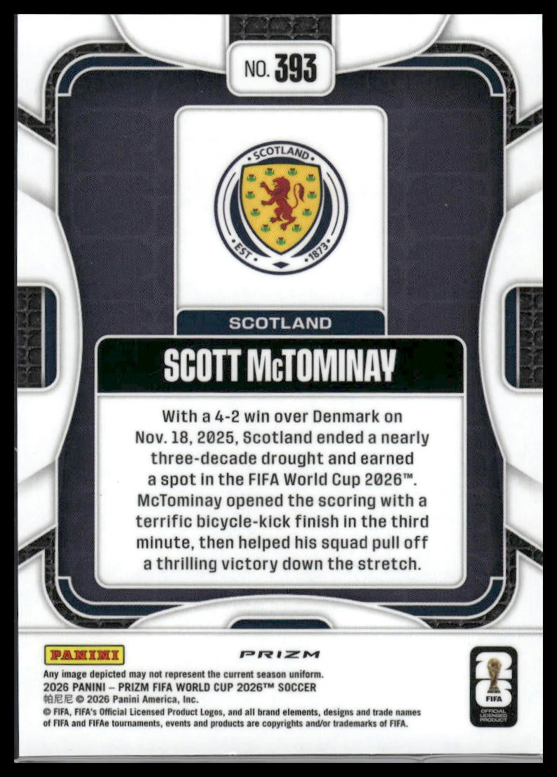 2026 Panini Prizm FIFA World Cup #393 Scott McTominay Wave Prizm