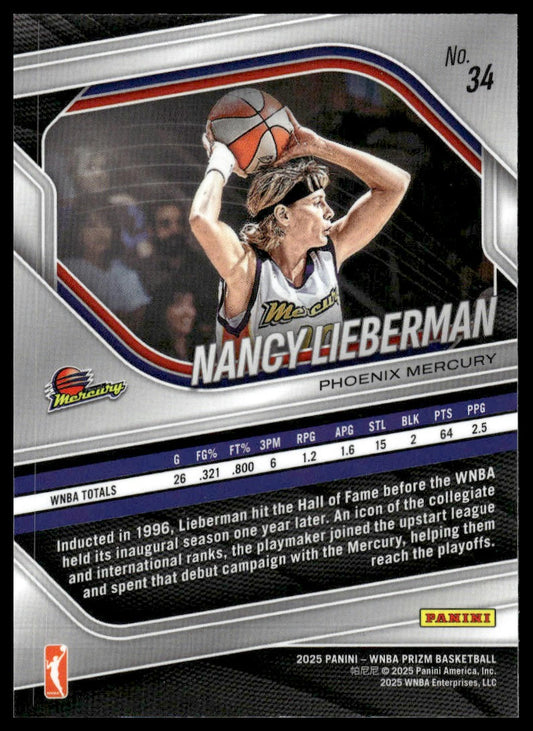 2025 Panini Prizm WNBA #34 Nancy Lieberman