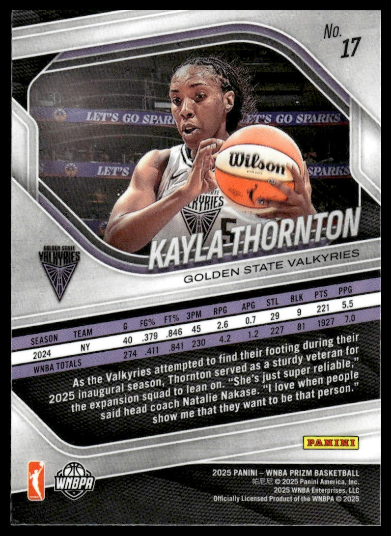 2025 Panini Prizm WNBA #17 Kayla Thornton