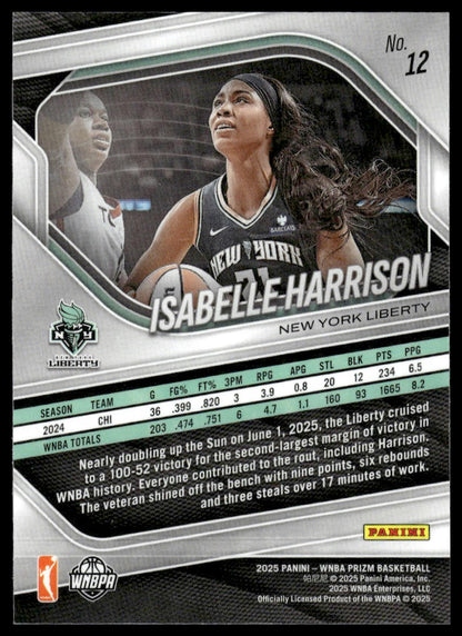 2025 Panini Prizm WNBA #12 Isabelle Harrison