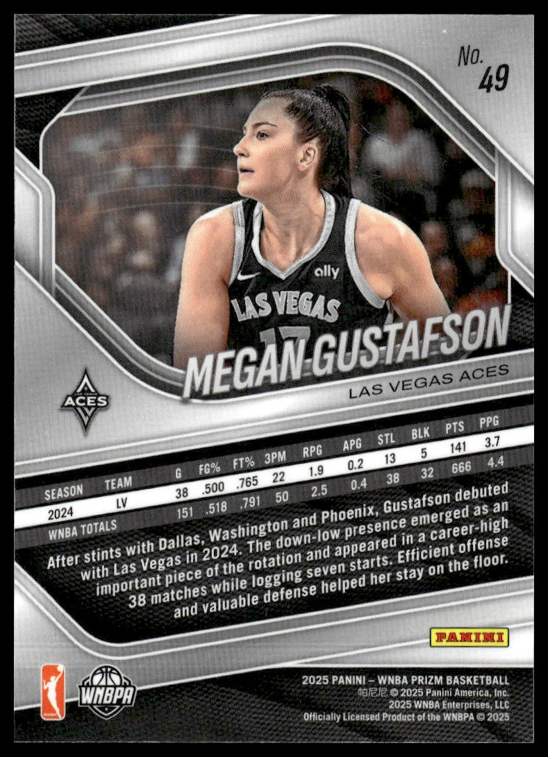 2025 Panini Prizm WNBA #49 Megan Gustafson