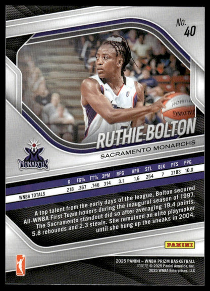 2025 Panini Prizm WNBA #40 Ruthie Bolton