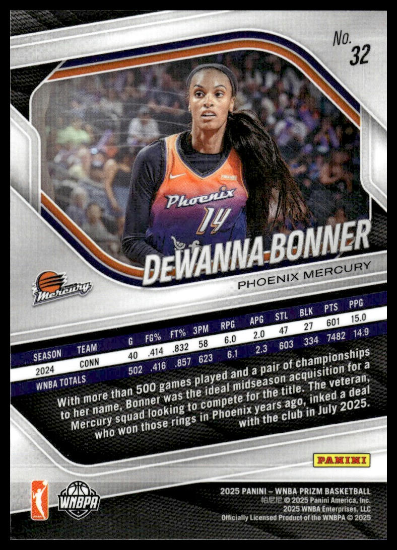 2025 Panini Prizm WNBA #32 DeWanna Bonner