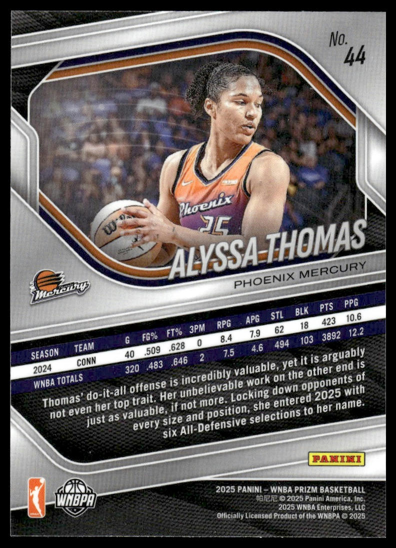 2025 Panini Prizm WNBA #44 Alyssa Thomas