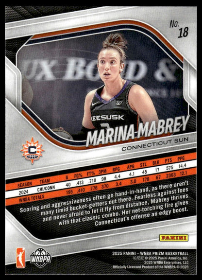 2025 Panini Prizm WNBA #18 Marina Mabrey