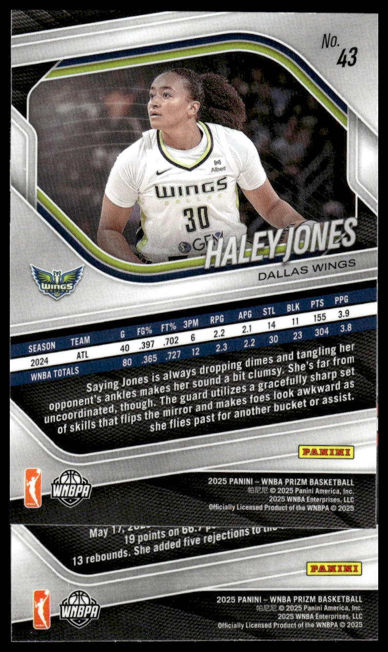 2025 Panini Prizm WNBA #75 Aliyah Boston