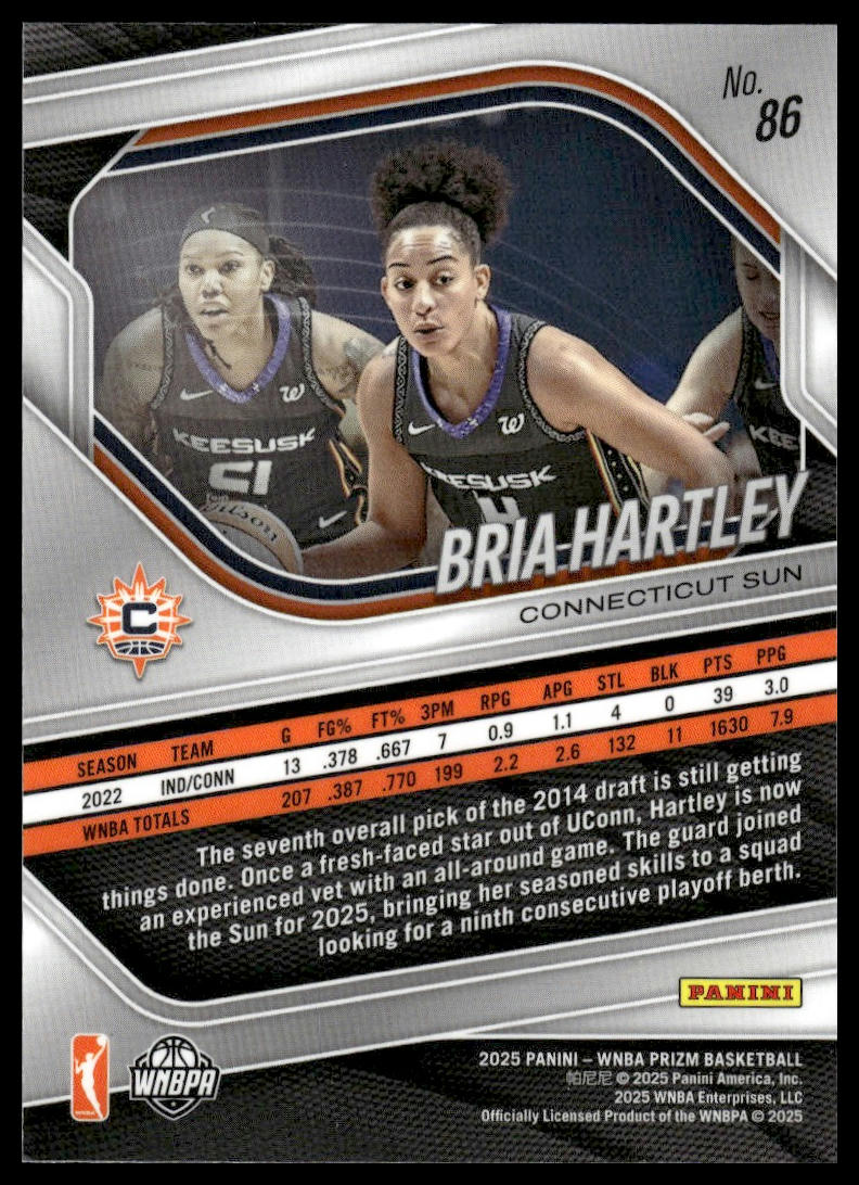 2025 Panini Prizm WNBA #86 Bria Hartley