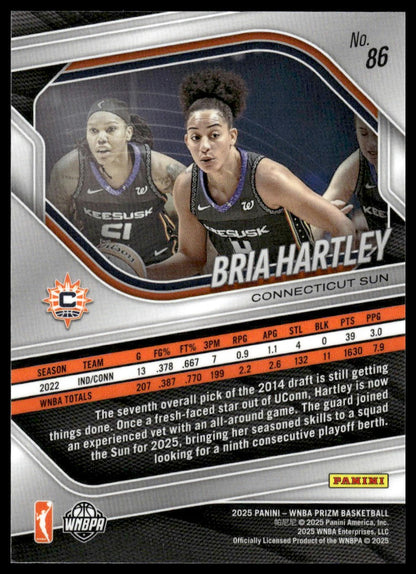 2025 Panini Prizm WNBA #86 Bria Hartley