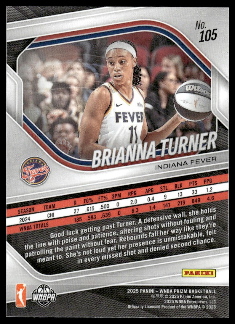 2025 Panini Prizm WNBA #105 Brianna Turner