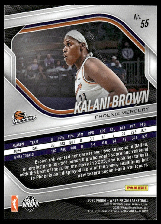 2025 Panini Prizm WNBA #55 Kalani Brown