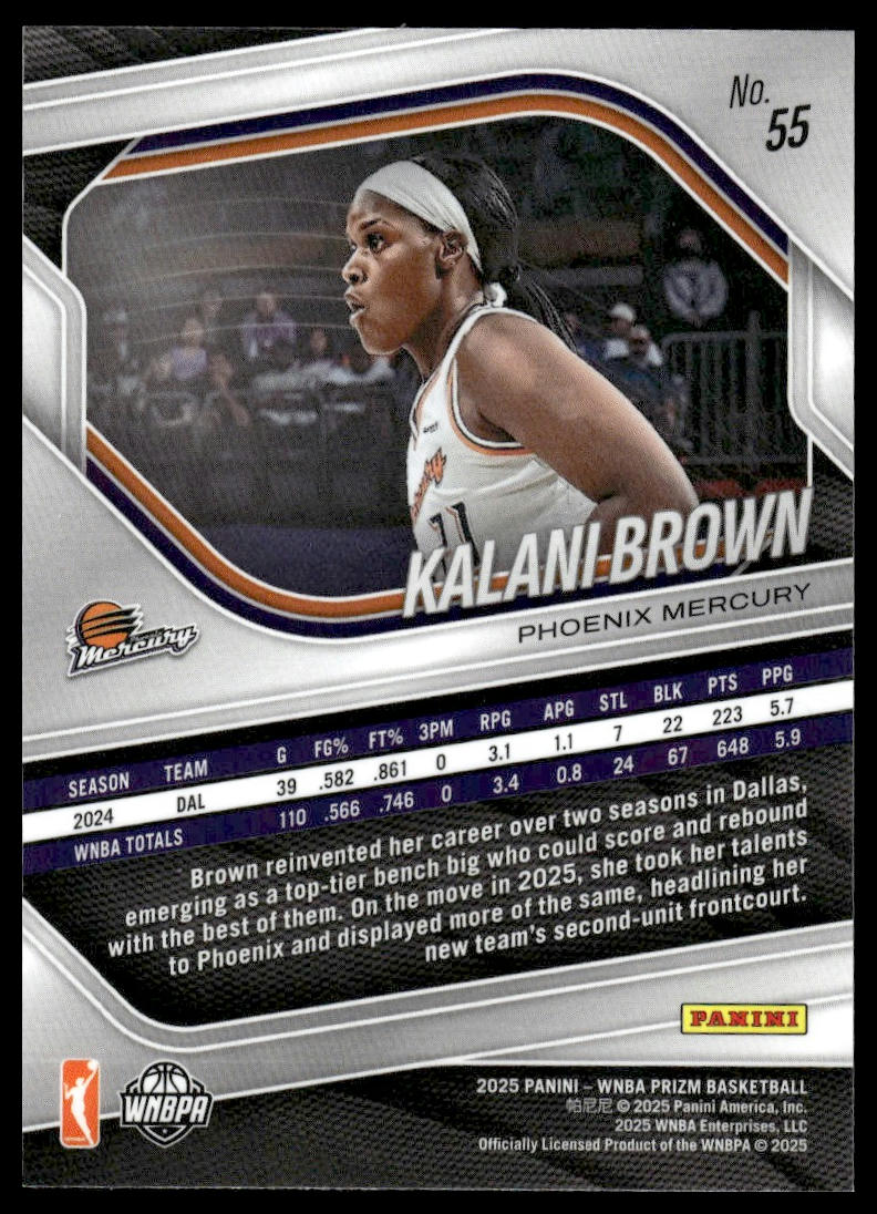2025 Panini Prizm WNBA #55 Kalani Brown