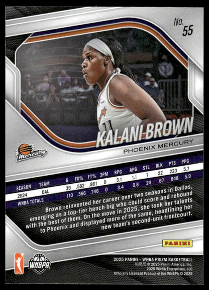 2025 Panini Prizm WNBA #55 Kalani Brown