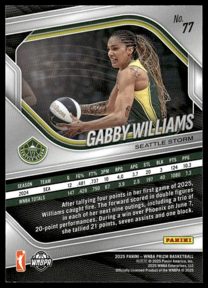 2025 Panini Prizm WNBA #77 Gabby Williams