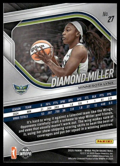 2025 Panini Prizm WNBA #27 Diamond Miller