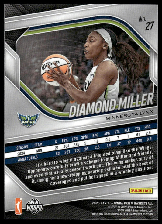 2025 Panini Prizm WNBA #27 Diamond Miller