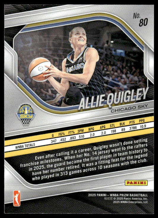 2025 Panini Prizm WNBA #80 Allie Quigley