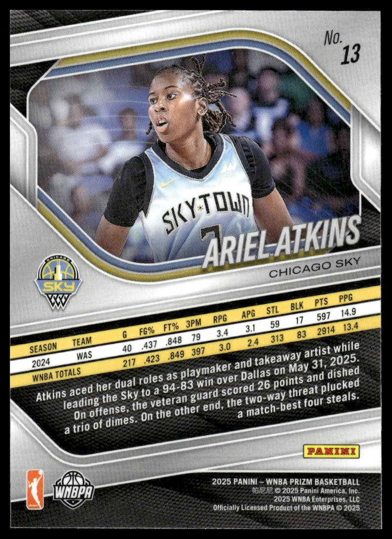2025 Panini Prizm WNBA #13 Ariel Atkins