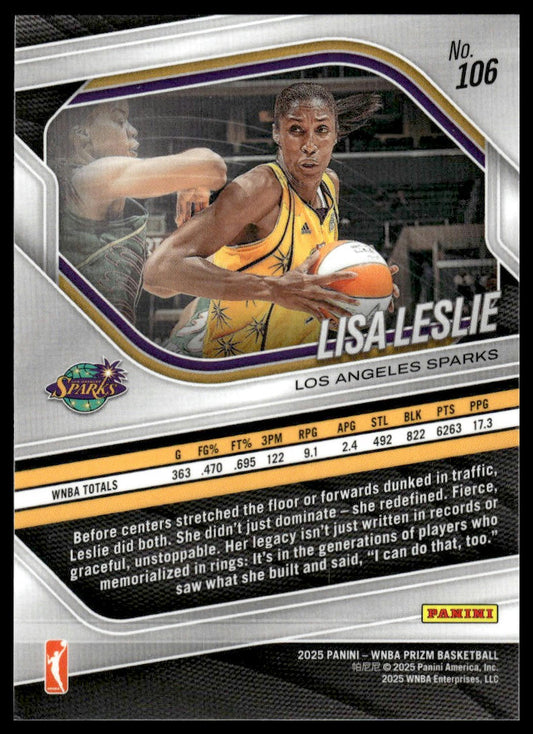 2025 Panini Prizm WNBA #106 Lisa Leslie