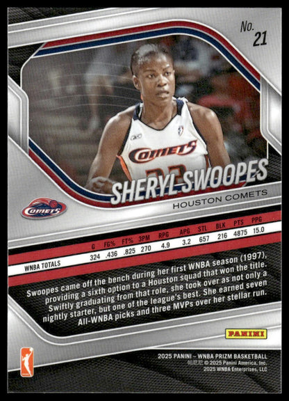 2025 Panini Prizm WNBA #21 Sheryl Swoopes