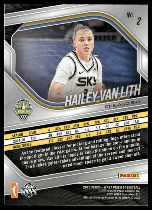 2025 Panini Prizm WNBA #2 Hailey Van Lith