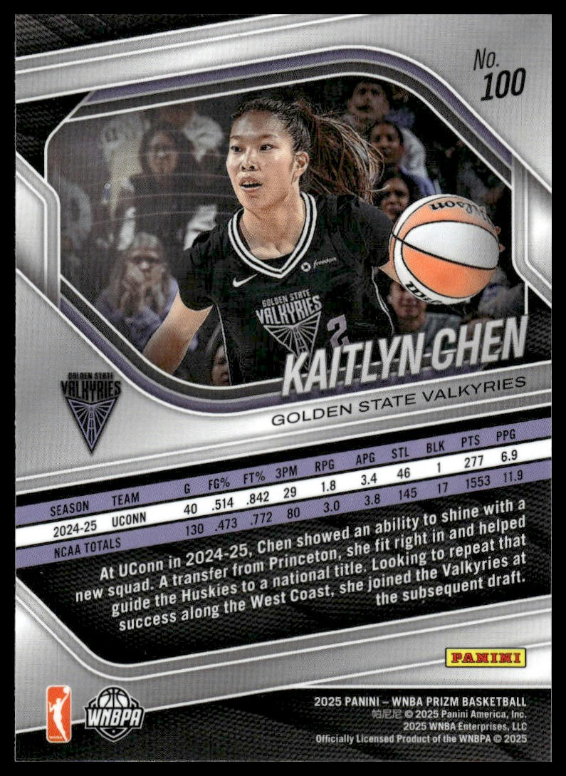 2025 Panini Prizm WNBA #100 Kaitlyn Chen
