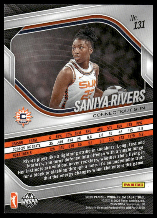 2025 Panini Prizm WNBA #131 Saniya Rivers