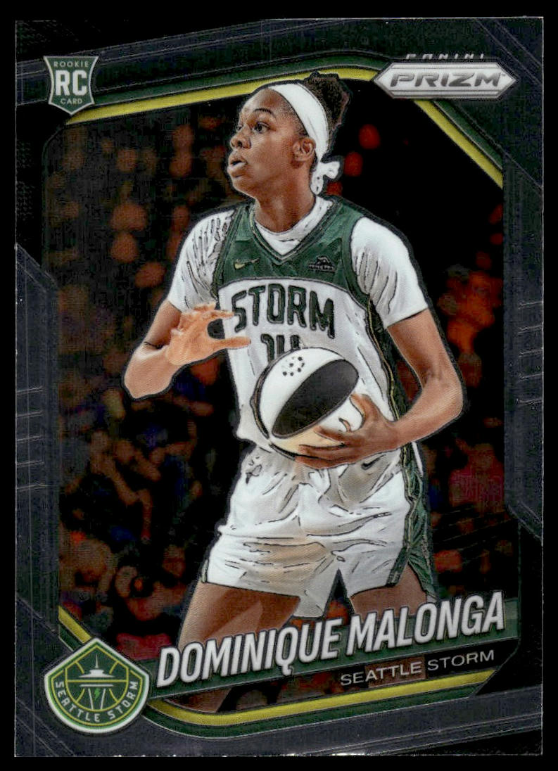 2025 Panini Prizm WNBA #116 Dominique Malonga Green Prizms