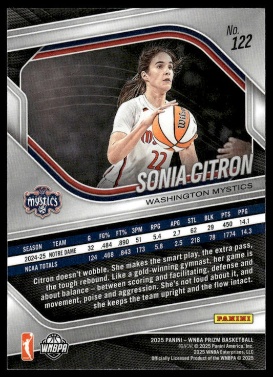 2025 Panini Prizm WNBA #122 Sonia Citron