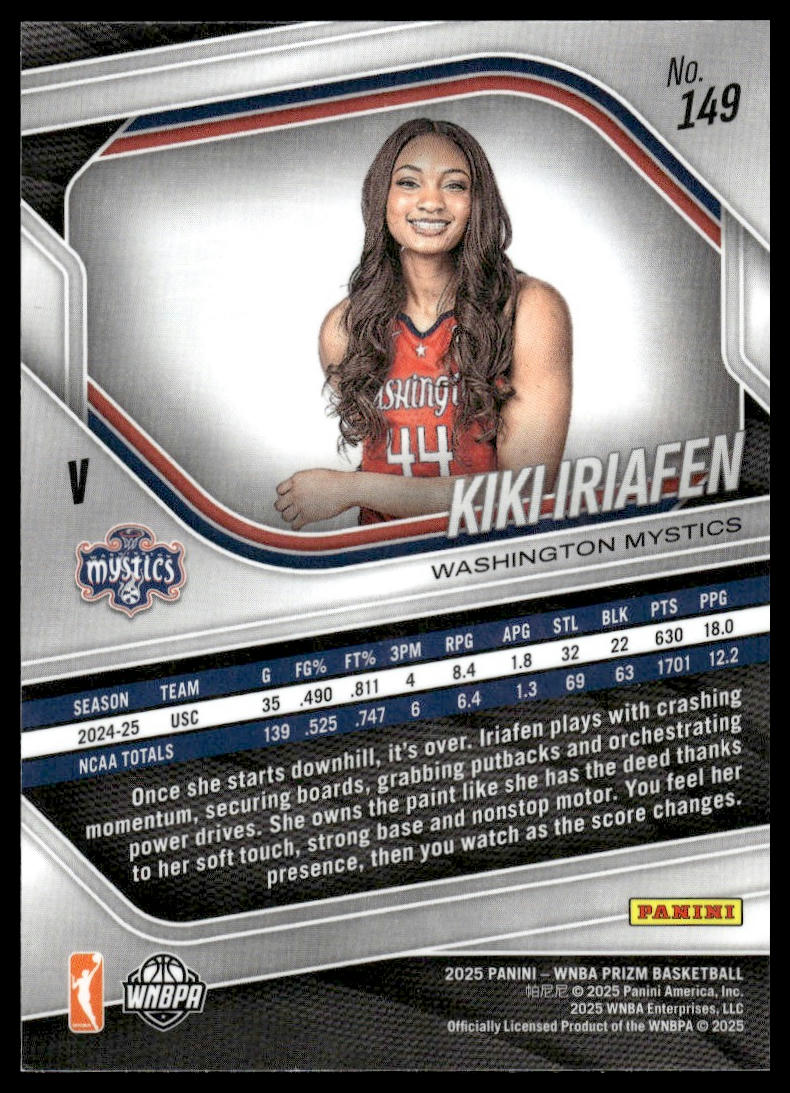 2025 Panini Prizm WNBA #149 Kiki Iriafen