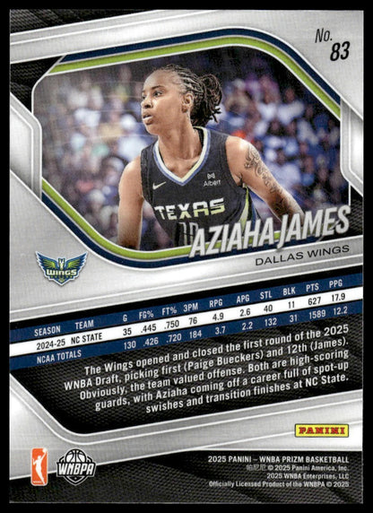 2025 Panini Prizm WNBA #83 Aziaha James