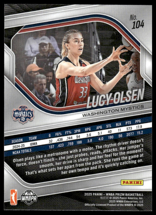 2025 Panini Prizm WNBA #104 Lucy Olsen Swirl Prizms