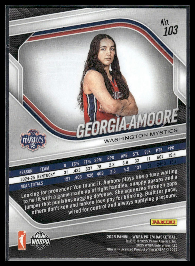 2025 Panini Prizm WNBA #103 Georgia Amoore