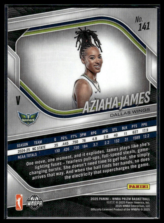 2025 Panini Prizm WNBA #141 Aziaha James