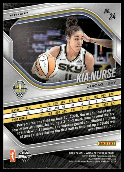 2025 Panini Prizm WNBA #24 Kia Nurse Red Prizms #/299