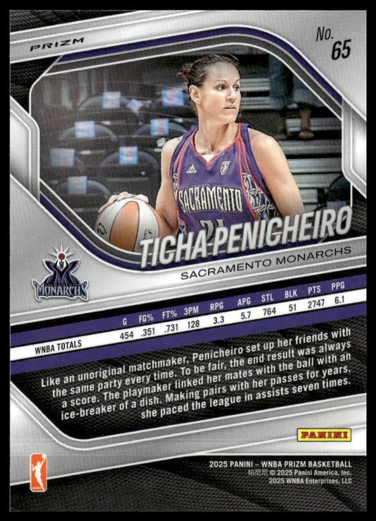2025 Panini Prizm WNBA #65 Ticha Penicheiro Green Prizms