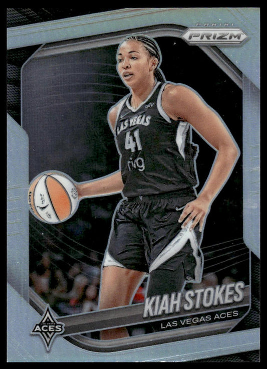 2025 Panini Prizm WNBA #58 Kiah Stokes Green Prizms