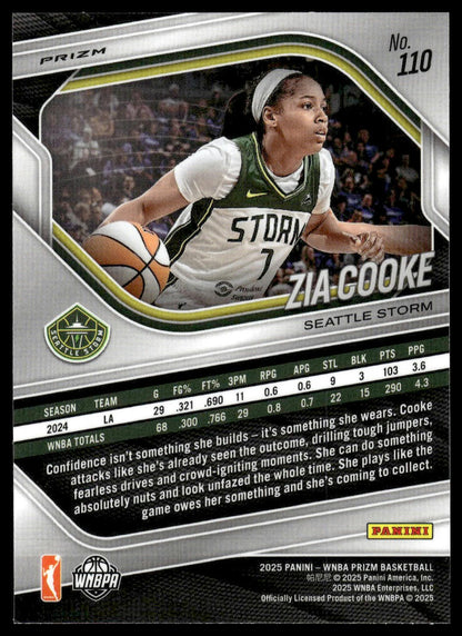2025 Panini Prizm WNBA #110 Zia Cooke WNBA Logo Prizms