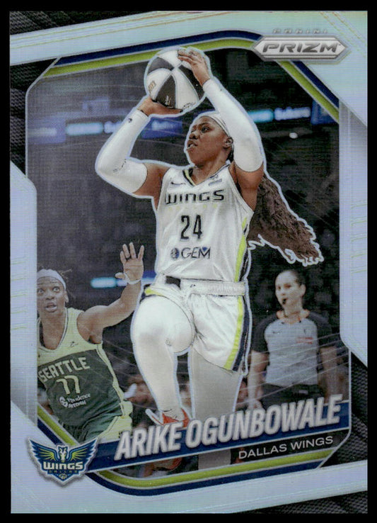 2025 Panini Prizm WNBA #73 Arike Ogunbowale White Seismic Prizms