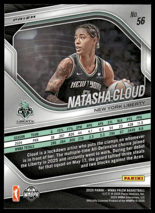 2025 Panini Prizm WNBA #56 Natasha Cloud Silver Prizms