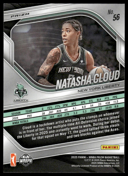 2025 Panini Prizm WNBA #56 Natasha Cloud Silver Prizms