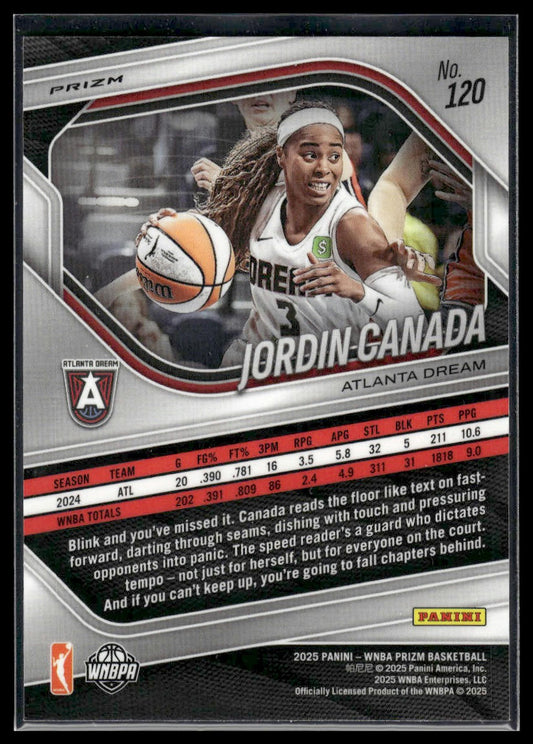 2025 Panini Prizm WNBA #120 Jordin Canada Green Prizms