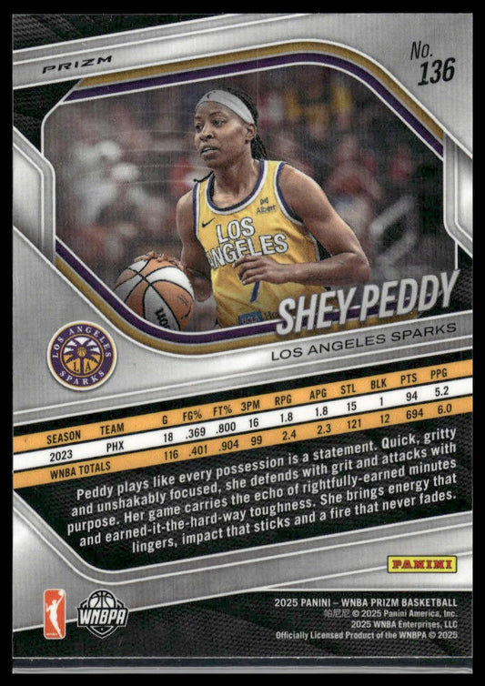 2025 Panini Prizm WNBA #136 Shey Peddy Silver Prizms