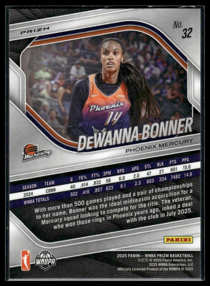 2025 Panini Prizm WNBA #32 DeWanna Bonner Silver Prizms