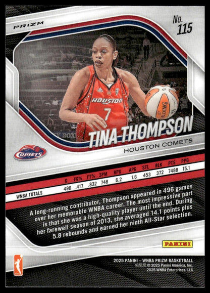 2025 Panini Prizm WNBA #115 Tina Thompson Green Prizms