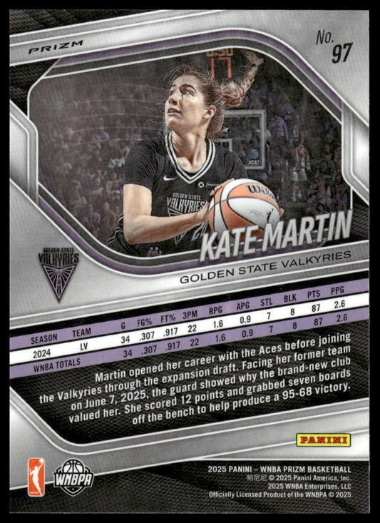 2025 Panini Prizm WNBA #97 Kate Martin Green Prizms