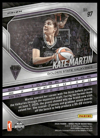2025 Panini Prizm WNBA #97 Kate Martin Green Prizms