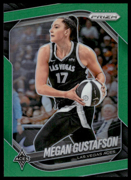 2025 Panini Prizm WNBA #49 Megan Gustafson Green Prizms